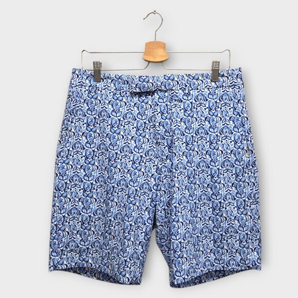 Ralph Lauren RLX Golf Men's Shorts Pattern Classic Fit (Blue/White) - 32W